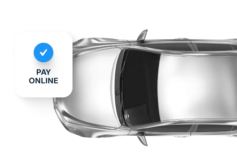 A card being charged automatically as a vehicle leaves